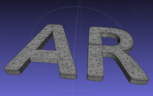 Model with a low polygon count. Image of a model with a low polygon count.