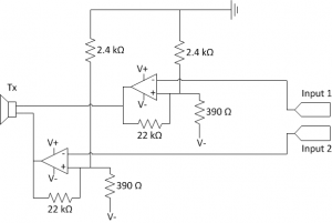 Acoustic transmitter circuit